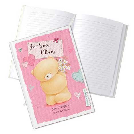 Personalised Forever Friends Pink Craft Hardback Notebook £13.99